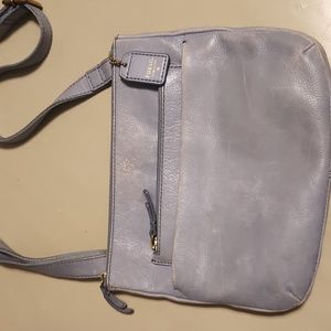 Fossil stonewashed shade of leather blue shoulder bag 👛